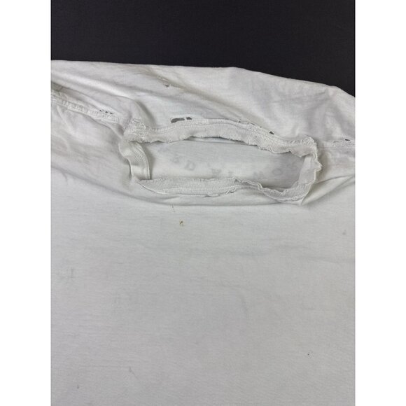 Rare Vintage Y2K Carhartt Hard At Work Thrashed Worn White Shirt Workwear Hype - Picture 13 of 15